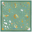 Carré en coton et soie 67 le petit Prince Renard – Vert