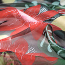 Echarpe en soie 67x180, Passiflore de l'Artiste Lil Sire - Vert