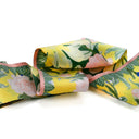 Bandeau de soie 6x86, Fleurs de l'artiste Lil Sire - Jaune