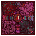 Carré en laine et soie 120 Triskell - Bordeaux Rose
