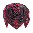 Carré en laine et soie 120 Triskell - Bordeaux Rose