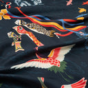Carré de soie 120, Kitsune - Bleu