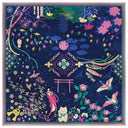 Carré de soie 120, Kitsune - Marine Rose