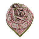Carré de soie 67, Bouquet indien - Vert
