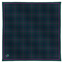 Carré en laine et soie 70, Tartan - Vert