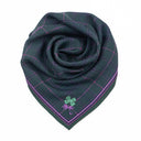 Carré en laine et soie 70, Tartan - Vert