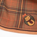 Carré en laine et soie 70, Tartan - Marron