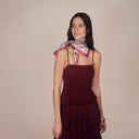 Silk Square 67, St Georges by the artist Emilie Ettori - Pink