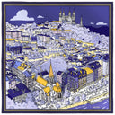 Silk Square 67, St Georges by the artist Emilie Ettori - Blue Gold