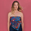 Silk scarf 67, Rio - Blue