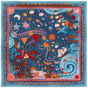 Carré de soie 67, Rio - Bleu