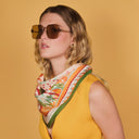 Silk square 67, Rio - Beige Green