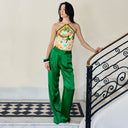 Silk square 67, Rio - Beige Green
