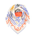 Silk square 90, Like the Bird - Beige