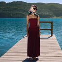 Silk scarf 67, Seaside - Biege Green