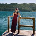 Silk scarf 67, Seaside - Biege Green