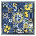 Carré de soie 90, Capri - Bleu