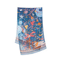 Echarpe en soie 43x140, Ipanema - Bleu