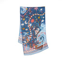 Echarpe en soie 43x140, Ipanema - Bleu