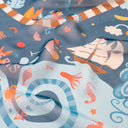 Echarpe en soie 43x140, Ipanema - Bleu