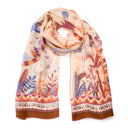 Silk scarf 43x140, Ipanema - Beige Brown