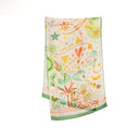 Silk scarf 43x140, Ipanema - Biege Green
