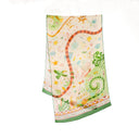 Silk scarf 43x140, Ipanema - Biege Green