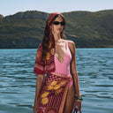 Echarpe en soie 67x180, Positano - Rose