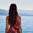 Positano silk scarf 67x180 - Pink