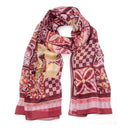 Echarpe en soie 67x180, Positano - Rose