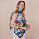 Carré de soie 67, Marrakech - Bleu