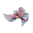 Silk Headband 6x86, Lyon The Pink Garden in the Park - Blue
