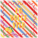 Silk scarf 49, Dolce Vita - Yellow 
multicolor