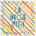 Carré de soie 49, Dolce Vita - Bleu multicilore