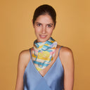Silk scarf 49, Dolce Vita - Blue 
multicolor