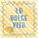 Carré de soie 49, Dolce Vita - Jaune
