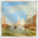 Carré de soie 67, Venise, The Dogana and the San Giorgio Maggiore, Turner – Bleu