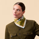 Silk square 67, Henri Edmond Cross, Garden of the painter St Clair – Blue