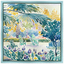 Carré de soie 67, Henri Edmond Cross, Jardin du peintre à St Clair – Bleu
