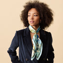 Silk square 67, Henri Edmond Cross, Garden of the painter St Clair – Blue