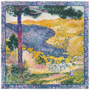 Carré de soie 67, Henri Edmond Cross, vallée avec Sapins – Bleu