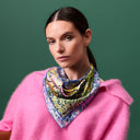 Silk Square 67, Henri Edmond Cross, Valley with Fir Trees – Blue