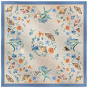 Carré de soie 67, La prairie – Bleu