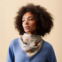 Silk square 67, The meadow – Blue