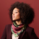 Silk square 67, Tropical forest with monkey, Douanier Rousseau – Green