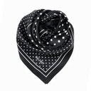 Silk Square 67, Polka Dots – Black