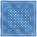 Carré de soie 67, Pois – Bleu