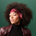 Silk Headband 6x86 - Polka Dots – Red