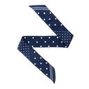 Silk Headband 6x86 - Polka Dots – Blue Navy