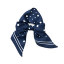 Silk Headband 6x86 - Polka Dots – Blue Navy